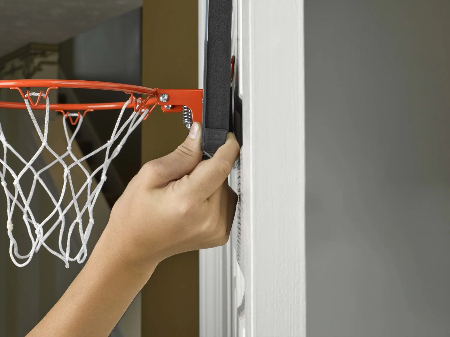 23 In. LED Light-Up over the Door Mini Basketball Hoop Includes Mini Basketball and Air Pump